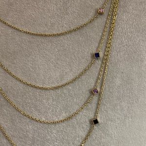 10KT Yellow Gold Choker W/ 0.10ct Black Diamond